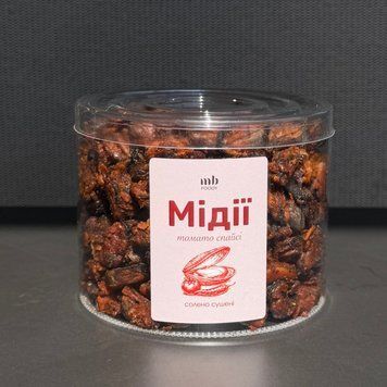 Мидии солено-сушеные со вкусом Томато Спайси /тубус 500 гр 00-00003020 фото