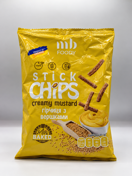 Baget CHIPS горчица со сливками, натуральные сухарики пшеничные, пшеничные сухарики на завтрак или перекус 55 г 00-00001607 фото